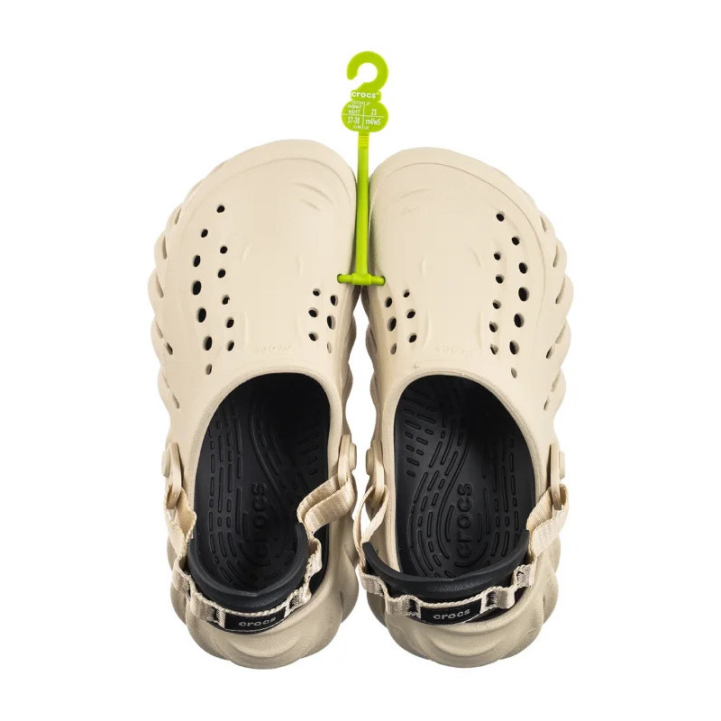 Crocs Echo Clog Bone/Black 207937-2YJ (CR347-a) Sieviešu apavi/Flip Flops