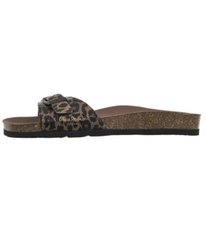 Pepe Jeans Oban Leopard W Dark Brown PLS90612 898 (PE37-a) Moteriški batai/šlepetės
