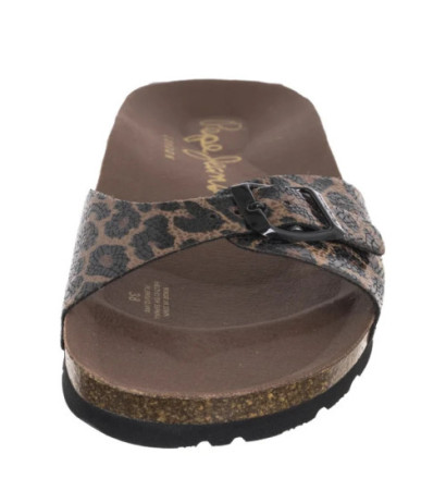 Pepe Jeans Oban Leopard W Dark Brown PLS90612 898 (PE37-a) Naiste kingad/klappide klapid