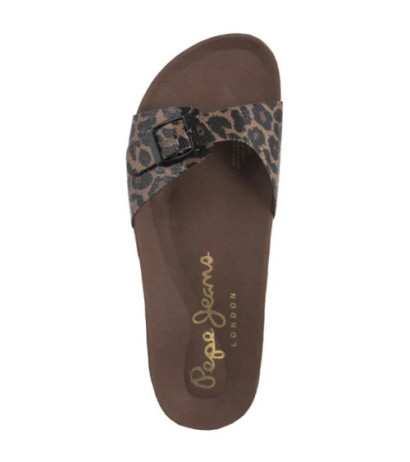 Pepe Jeans Oban Leopard W Dark Brown PLS90612 898 (PE37-a) Sieviešu apavi/Flip Flops
