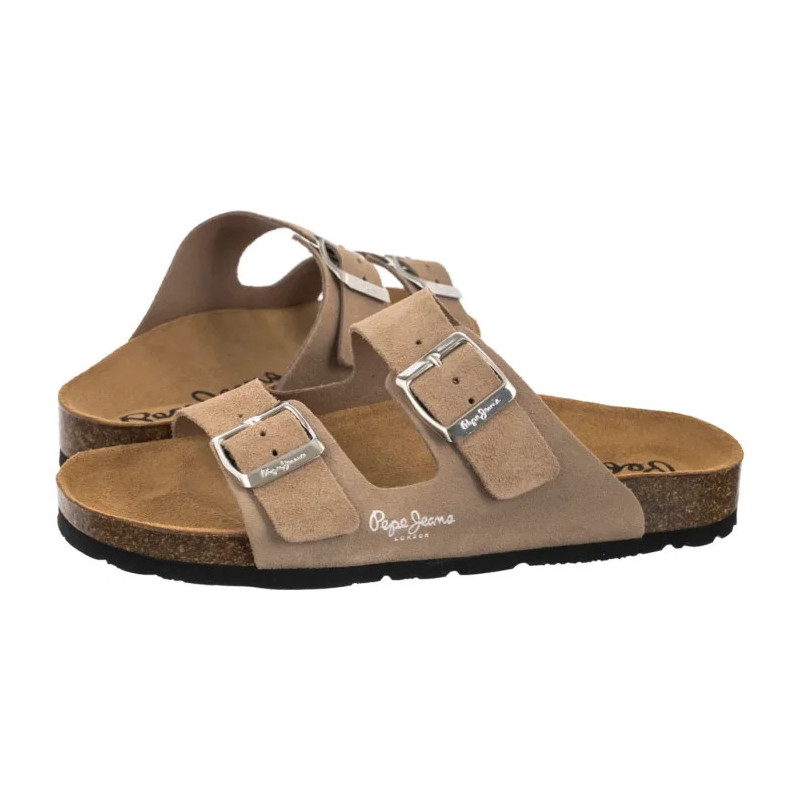 Pepe Jeans Oban Suede W Pop White PLS80009 812 (PE40-a) Women's Shoes/Flip Flops