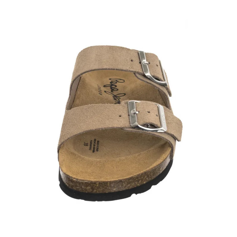 Pepe Jeans Oban Suede W Pop White PLS80009 812 (PE40-a) Women's Shoes/Flip Flops