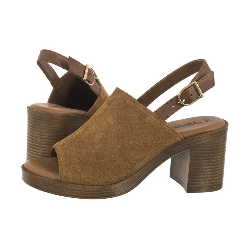 Tamaris Brązowe 1-28304-44 305 Cognac (TM524-a) kurpes