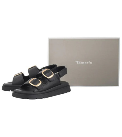 Tamaris Czarne 1-28233-44 003 Black Leather (TM526-a) bateliai