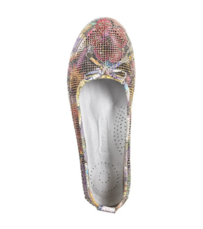 Artiker Pomarańczowe w Kwiaty 55C2751 (AR150-a) ballerinas