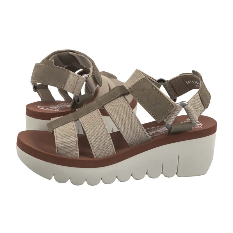 FLY London Yoji Cupi/Elas Milti/Beig/Bric P145198002 (FL420-a) shoes