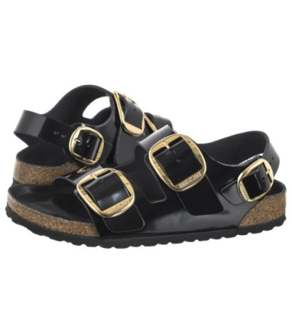 Birkenstock Milano Big Buckle High-Shine Black 1024211  (BK287-a) sandales