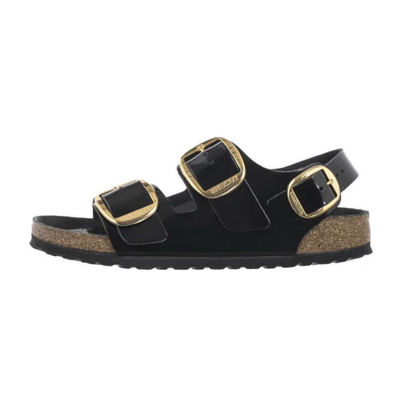Birkenstock Milano Big Buckle High-Shine Black 1024211  (BK287-a) sandales