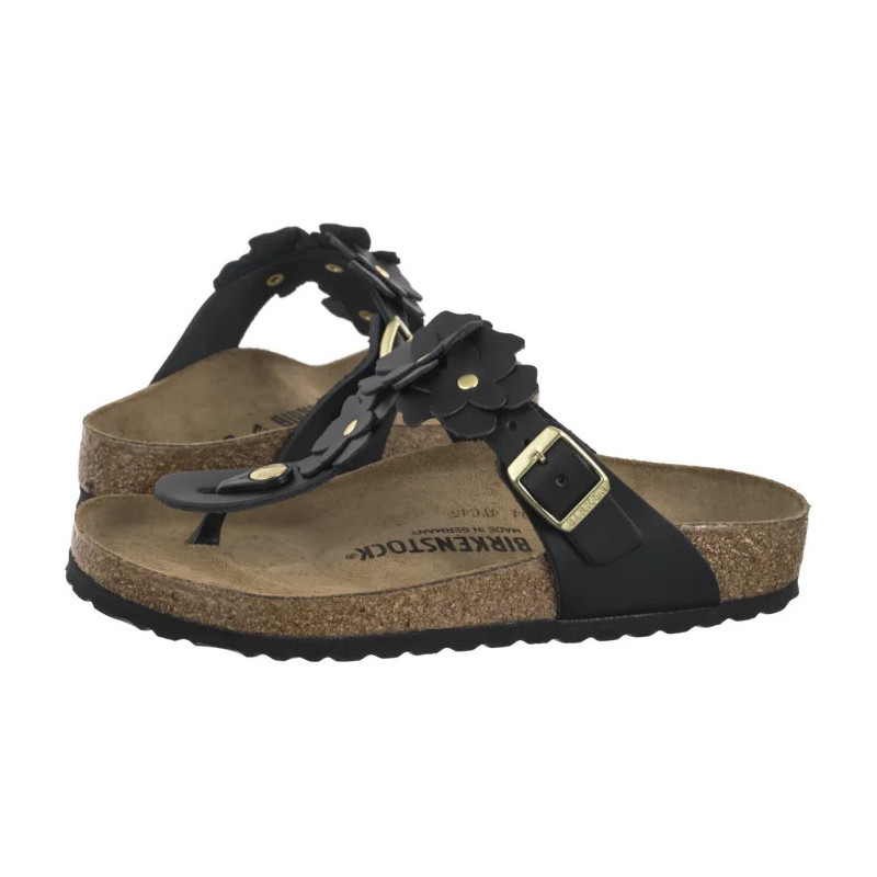 Birkenstock Gizeh Flower Embellishment Black 1026693 (BK294-a) apavi