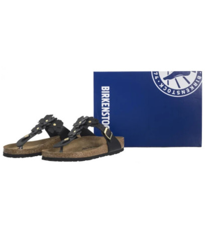Birkenstock Gizeh Flower Embellishment Black 1026693 (BK294-a) flip flops
