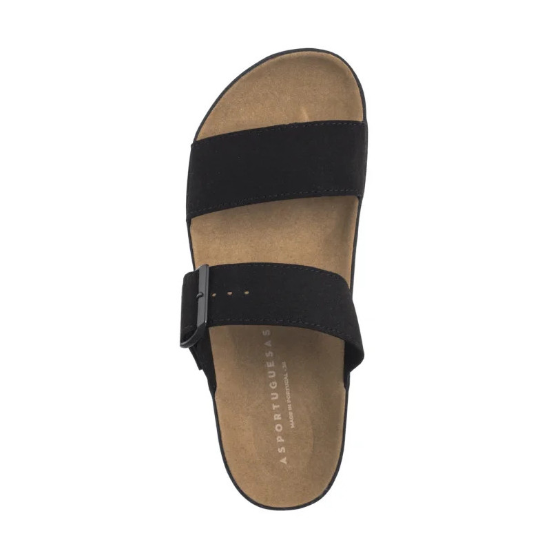 Asportuguesas Coly L Eco Sued Black P018225000 (AP15-a) Women's Shoes/Flip Flops