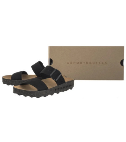 Asportuguesas Coly L Eco Sued Black P018225000 (AP15-a) Sieviešu apavi/Flip Flops