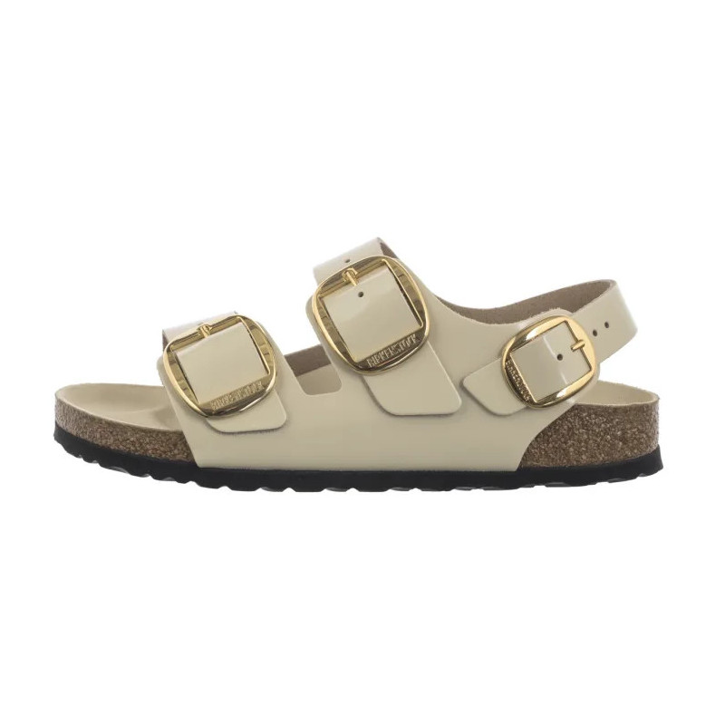 Birkenstock Milano Big Buckle High-Shine Ecru 1025395 (BK287-b) sandalai