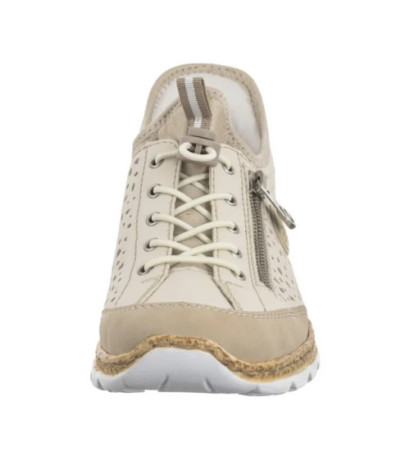 Rieker Beżowe N42V3-60 Beige (RI248-a) kurpes
