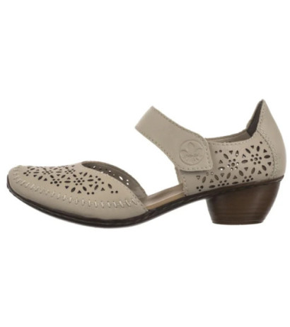 Rieker Beżowe 43750-62 Beige (RI250-a) bateliai