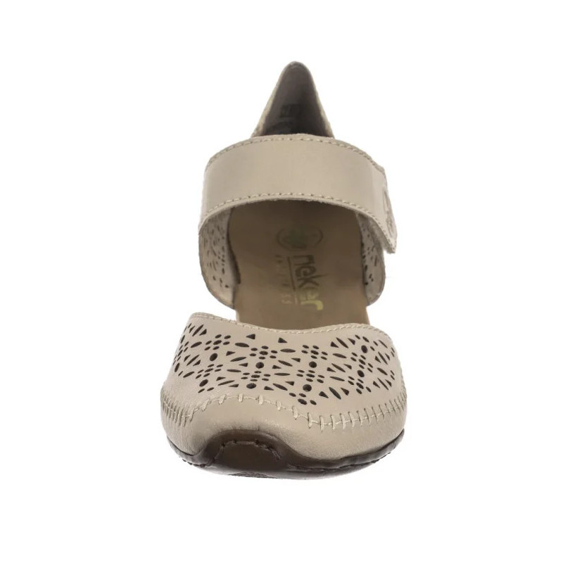 Rieker Beżowe 43750-62 Beige (RI250-a) bateliai