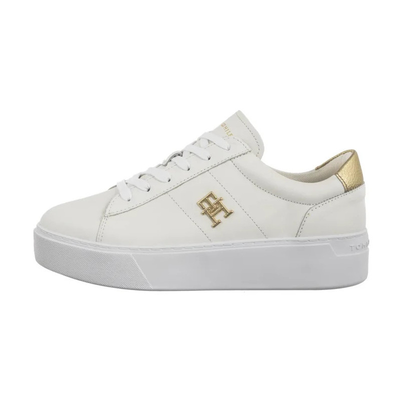 Tommy Hilfiger Platform Court Sneaker Metallics White FW0FW08648 YBS (TH1313-a) kingad