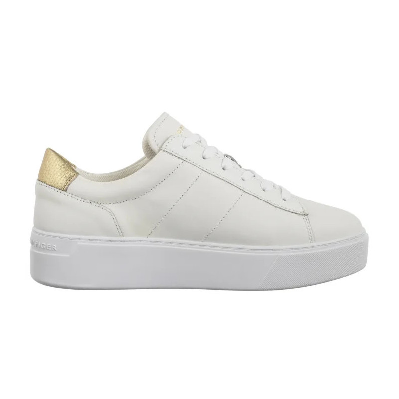 Tommy Hilfiger Platform Court Sneaker Metallics White FW0FW08648 YBS (TH1313-a) bateliai