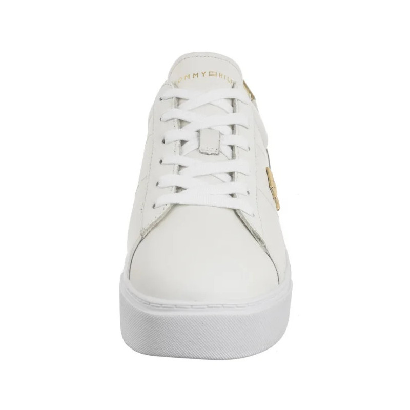 Tommy Hilfiger Platform Court Sneaker Metallics White FW0FW08648 YBS (TH1313-a) bateliai