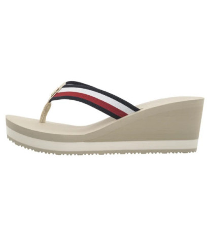 Tommy Hilfiger TH Corporate Wedge Beach Sandal Muslin FW0FW08520 ACJ (TH1314-a) shoes