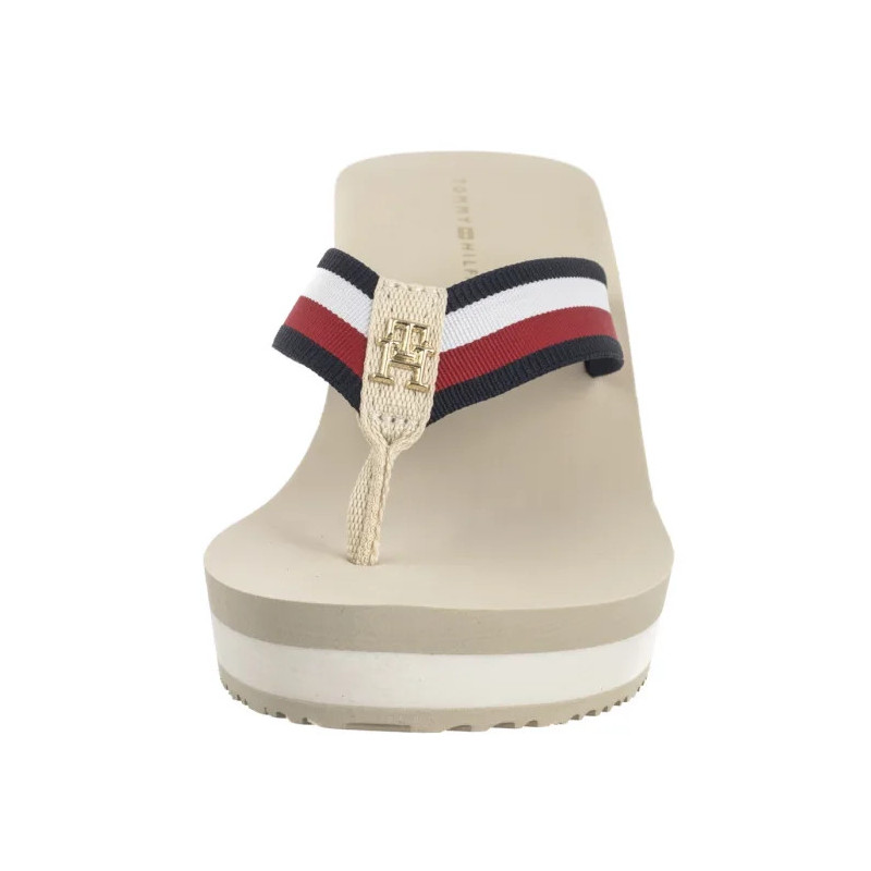Tommy Hilfiger TH Corporate Wedge Beach Sandal Muslin FW0FW08520 ACJ (TH1314-a) kurpes