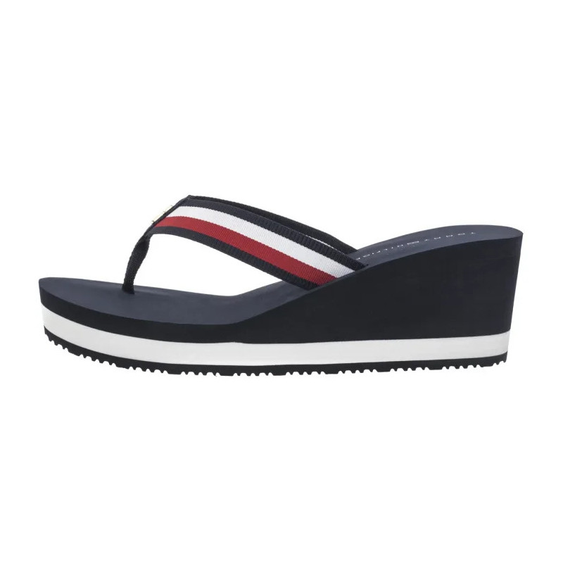 Tommy Hilfiger TH Corporate Wedge Beach Sandal Space Blue FW0FW08520 DW6 (TH1314-b) shoes