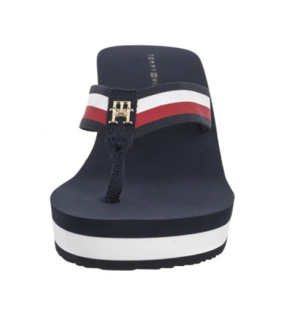 Tommy Hilfiger TH Corporate Wedge Beach Sandal Space Blue FW0FW08520 DW6 (TH1314-b) batai