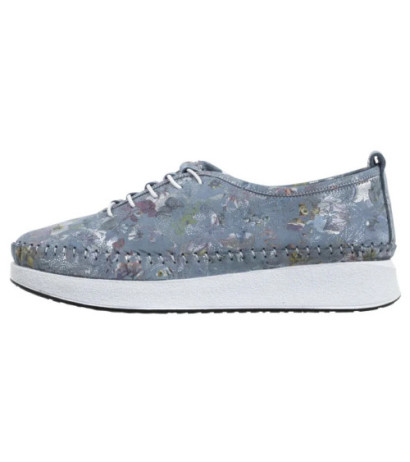 Venezia Niebieskie w Kwiaty E149NUBUOSP029 (VE834-a) kurpes