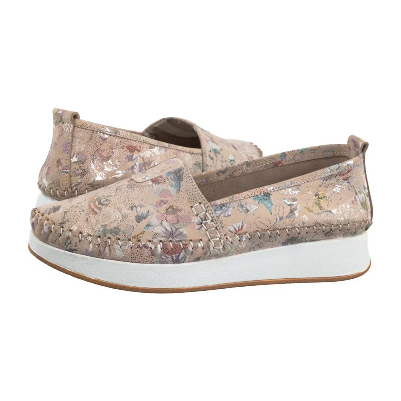 Venezia Beżowe w Kwiaty E124NUBEOBM029 (VE835-a) batai