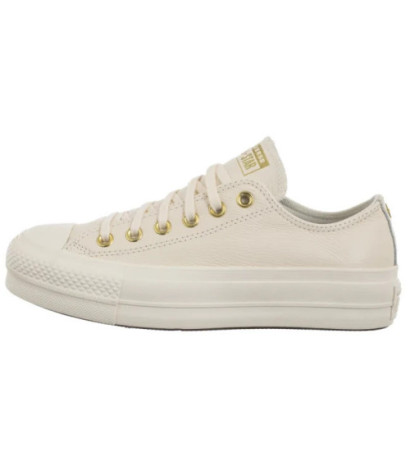 Converse CTAS Lift Ox Egret/Egret/Gold A12765C (CO766-a) shoes