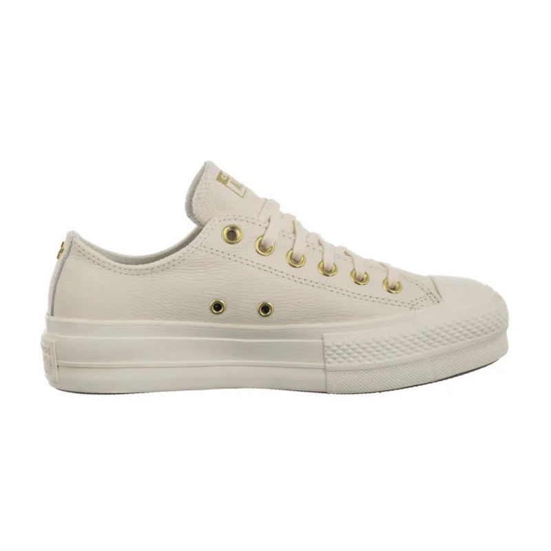 Converse CTAS Lift Ox Egret/Egret/Gold A12765C (CO766-a) shoes