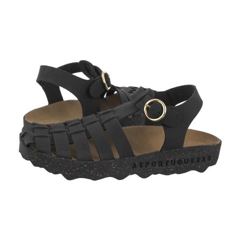 Asportuguesas Calix L Eco Nubu Black P018277000 (AP19-a) sandalai