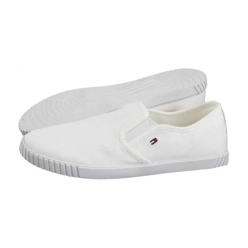Tommy Hilfiger Canvas Slip-On Sneaker White FW0FW08640 YBS (TH1315-a) kurpes