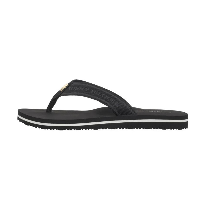 Tommy Hilfiger Hilfiger Webbing Beach Sandal Black FW0FW08515 BDS (TH1317-a) flip flops