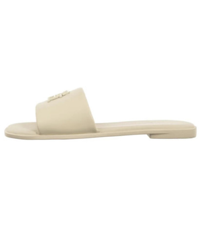 Tommy Hilfiger TH Logo Hardware Leather Mule Muslin FW0FW08806 ACJ (TH1320-a) Women's Shoes/Flip Flops