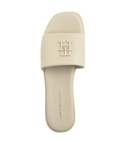 Tommy Hilfiger TH Logo Hardware Leather Mule Muslin FW0FW08806 ACJ (TH1320-a) Sieviešu apavi/Flip Flops