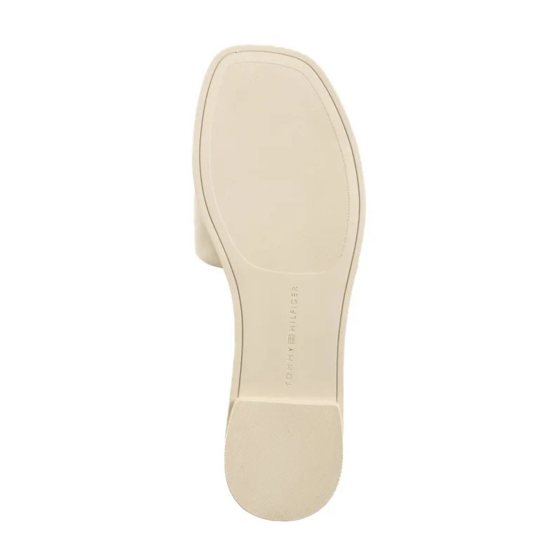 Tommy Hilfiger TH Logo Hardware Leather Mule Muslin FW0FW08806 ACJ (TH1320-a) Sieviešu apavi/Flip Flops