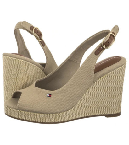 Tommy Hilfiger Flag High Wedge Espad Slingback Horseradish FW0FW08597 ACC (TH1327-a) batai