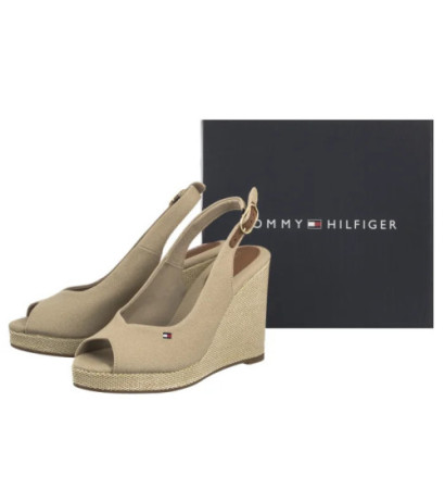 Tommy Hilfiger Flag High Wedge Espad Slingback Horseradish FW0FW08597 ACC (TH1327-a) batai