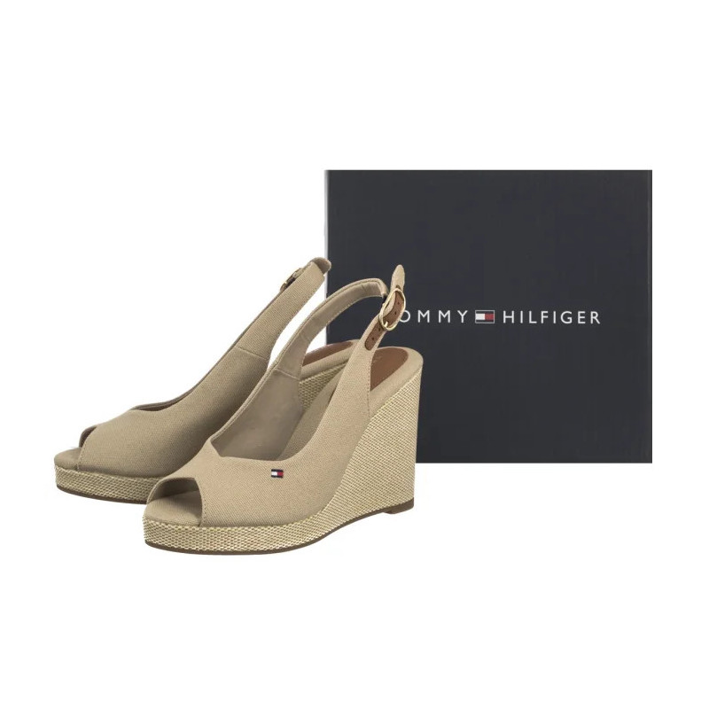 Tommy Hilfiger Flag High Wedge Espad Slingback Horseradish FW0FW08597 ACC (TH1327-a) shoes