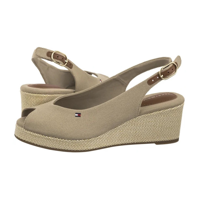 Tommy Hilfiger Flag Mid Wedge Espad Slingback Horserdish FW0FW08595 ACC (TH1328-a) kurpes