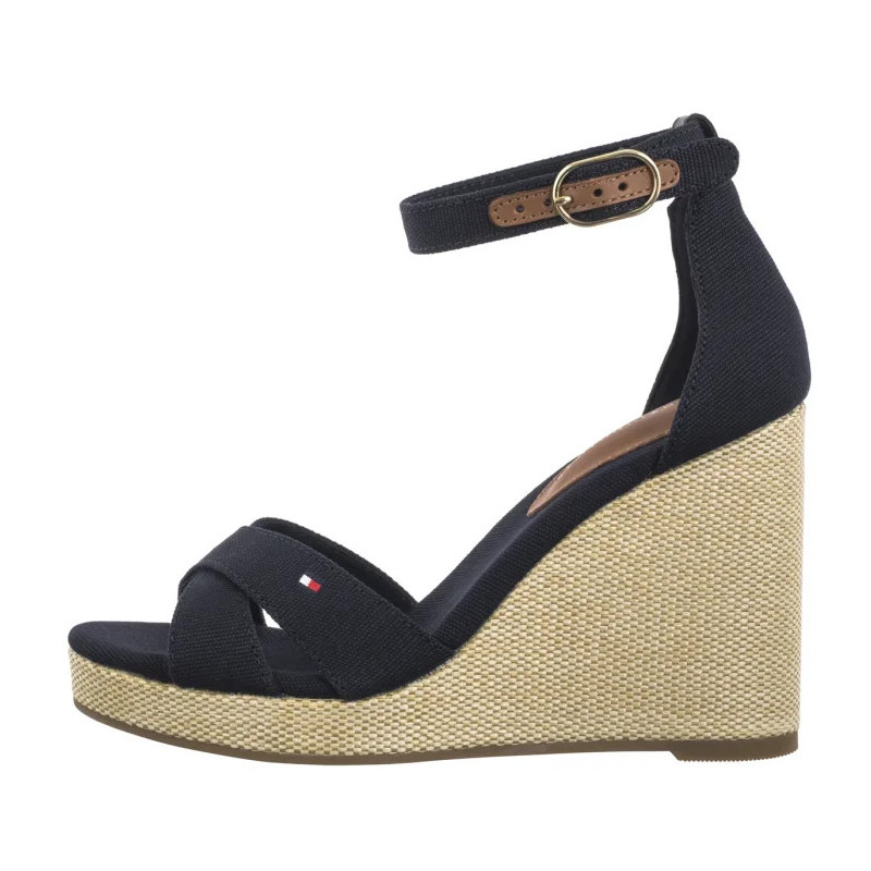 Tommy Hilfiger Flag High Wedge Espad Crisscross Space Blue FW0FW08661 DW6 (TH1329-a) kurpes