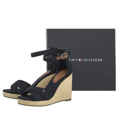 Tommy Hilfiger Flag High Wedge Espad Crisscross Space Blue FW0FW08661 DW6 (TH1329-a) kurpes