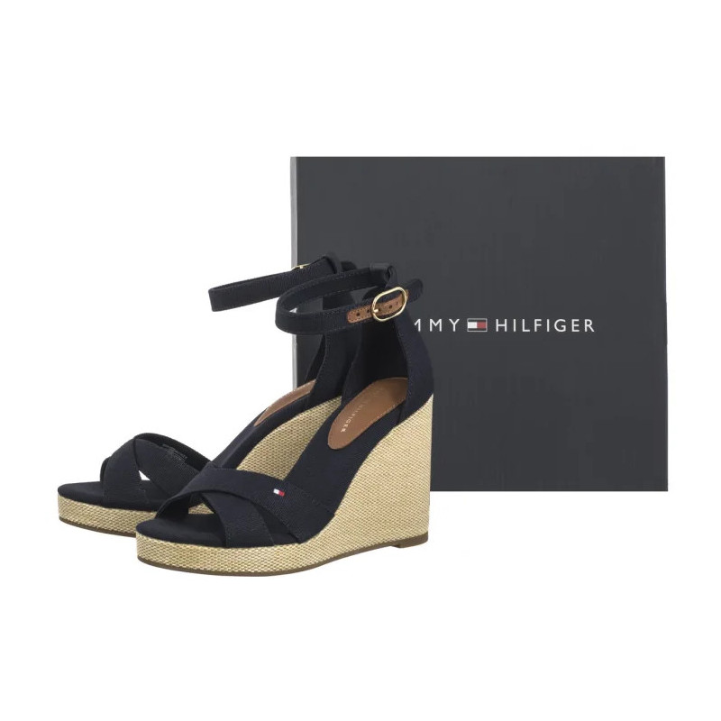 Tommy Hilfiger Flag High Wedge Espad Crisscross Space Blue FW0FW08661 DW6 (TH1329-a) kingad