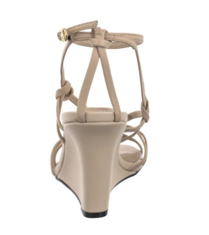 Tommy Hilfiger Leather Knots Wedge Sandal Misty Blush FW0FW08417 TRY (TH1331-a) batai