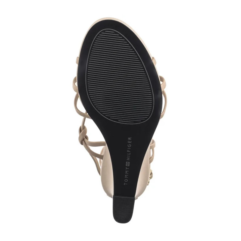 Tommy Hilfiger Leather Knots Wedge Sandal Misty Blush FW0FW08417 TRY (TH1331-a) shoes