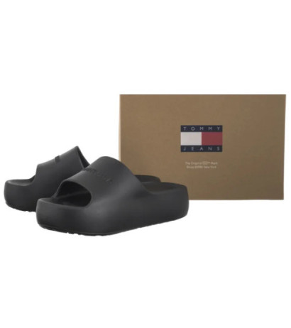 Tommy Hilfiger Tjw Chunky Pool Slide Ess Delicate Black EN0EN02879 BDS (TH1325-b) Moteriški batai/šlepetės