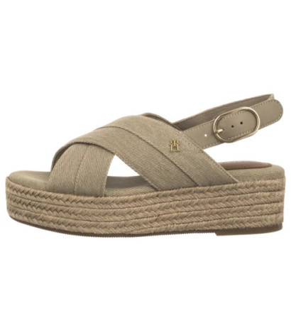 Tommy Hilfiger Denim Espadrille Platform Sandal Horseradish FW0FW08669 ACC (TH1333-a) kurpes
