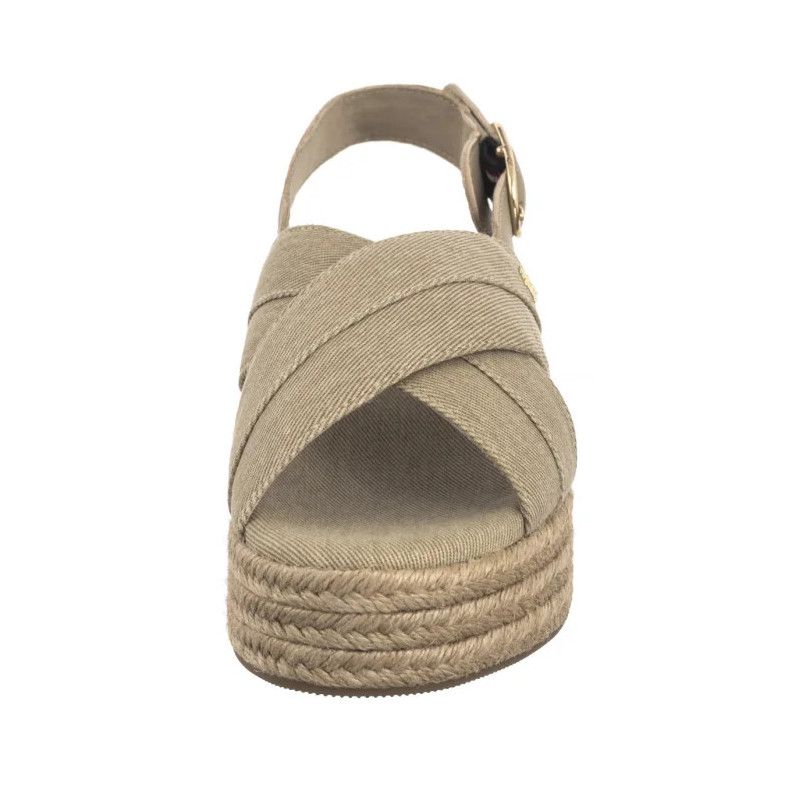 Tommy Hilfiger Denim Espadrille Platform Sandal Horseradish FW0FW08669 ACC (TH1333-a) bateliai