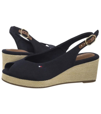 Tommy Hilfiger Flag Mid Wedge Espad Slingback Space Blue FW0FW08595 DW6 (TH1328-b) kingad